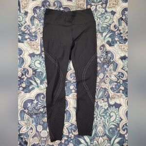 Athleta Black Leggings with Perforated Design